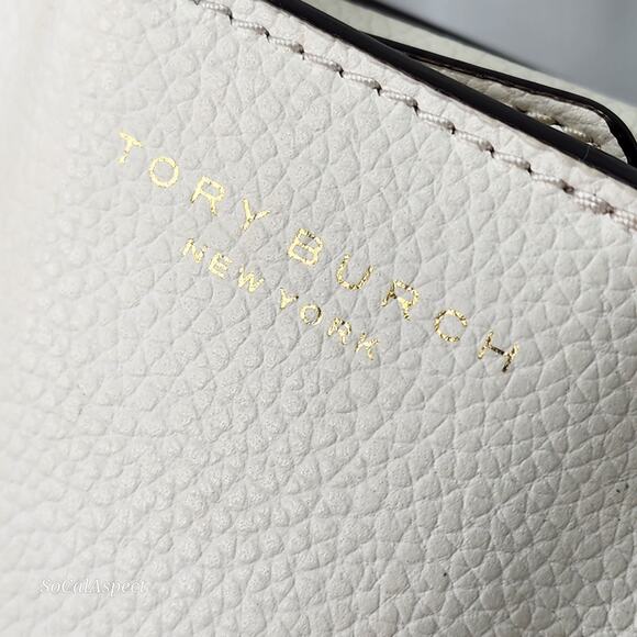 Tory Burch Small Leather Perry Triple Compartment Tote Bag 10x10 - Picture 4 of 11